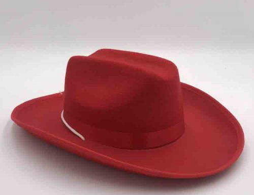 red felt cowboy hat